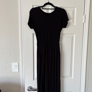 12 Pm By Mon Ami Black Maxi Dress with Cut Out Bottom